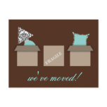 Stylish Moving Boxes Moving Announcement Postcard