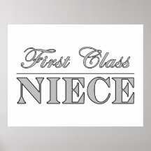 Stylish Nieces Gifts First Class Niece Print
