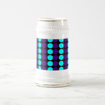 Stylish Patterns for Her : Purple & Cyan Polka Dot Mugs