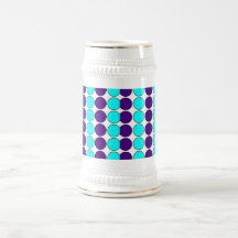 Stylish Patterns for Her  Purple & Cyan Polka Dots Mug