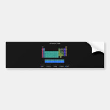 Stylish Periodic Table - Blue & Black Bumper Sticker