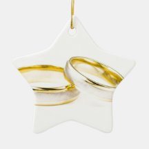 Stylish, Polished, & Classy Wedding Rings Christmas Ornament