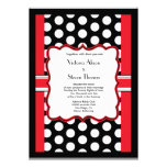 Stylish Polka Dot Wedding Invitation (Red)