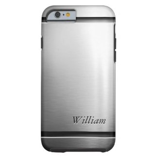 Stylish Stainless Steel Brush Metal Masculine Look Tough iPhone 6 Case