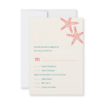 Stylish Starfish Wedding RSVP/Response Cards invitations