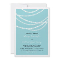 Stylish Winter Sparkles Glow Wedding 2in1 Invite
