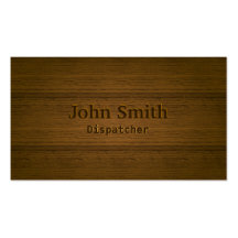 Stylish Wood Embossing Dispatcher Business Card