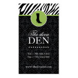 Stylish Zebra Business Card business cards