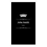 Stylist Elegant Royal Black White Business Card Template