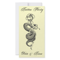 Sub Rosa tattoo party card Photo Card Template