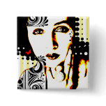 Subjected to Ink - Vintage Retro buttons