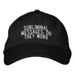 subliminal messages: do they work embroidered hats