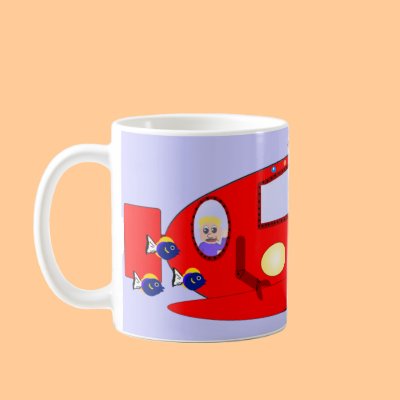 Submarine Adventure Coffee Mugs by Eddys_Mad_Mugs