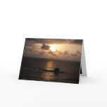 Submarine And Sunset Greeting Cards
