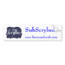 SubScrybed with Blue Two Scrybes Logo Bumper Sticker