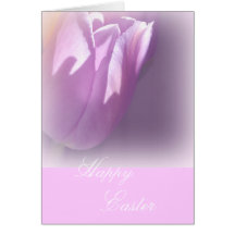 Subtle Pink Tulip Easter Card