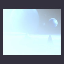 Subtle Sci-Fi Fantasy Spacescape Image Poster posters
