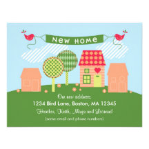 Suburb New Home Card Personalized Invitations