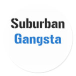 Suburban Gangsta Round Stickers