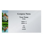 Suburban House with Reflection Business Card Template