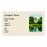 Suburban House with Reflection Business Card Template