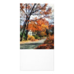 Suburban Street in Autumn Personalized Photo Card