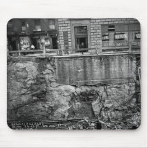 Subway Excavation Seventh Ave and 24-25th Streets Mouse Pad