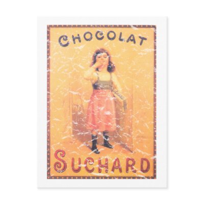 Suchard Chocolate- distressed Post Card by vintageurban