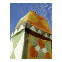 Sudan, North (Nubia), Decorated roof Post Card