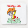 Sudoku Girl Red Hair Mouse Mats