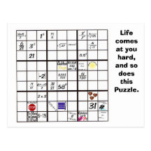 Sudoku Puzzle Cards Postcard