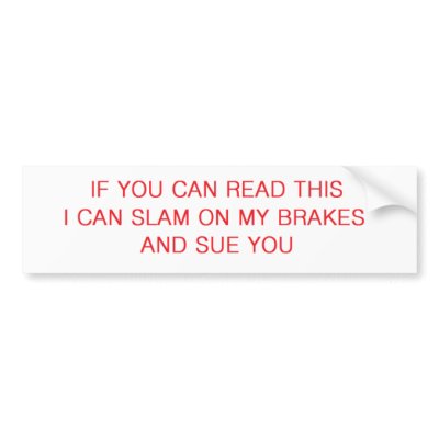sue you bumper sticker by theartshelf