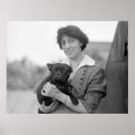 Suffragist with French Bulldog, 1915 Poster