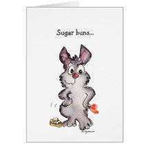 Sugar Buns Cartoon Love Valentine Card