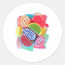 sugar candies round stickers