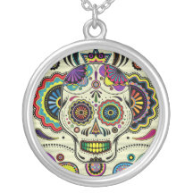 Sugar Skull Art necklace