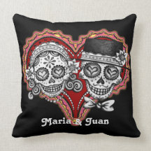 Sugar Skull Couple Pillow - Customise it!