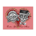 Sugar Skull Couple Postcard - Add Your Own Text!