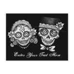 Sugar Skull Couple Postcard - Add Your Own Text!