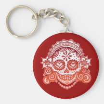 Sugar Skull Lady Keychain - La Catrina