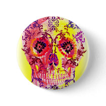 SUGAR SKULL PSYCHEDELIC PRINT PIN
