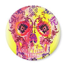 SUGAR SKULL PSYCHEDELIC PRINT REFRIGERATOR MAGNET