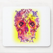 SUGAR SKULL PSYCHEDELIC PRINT MOUSE PAD