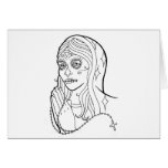 Sugar Skull Virgin Greeting Card