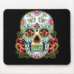 Sugar Skull w/ flowers mousepads