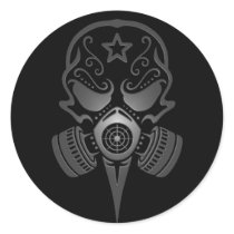 Sugar Skull with Gas Mask Stickers