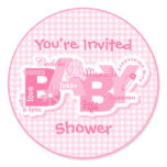 Sugar & Spice Baby Shower Sticker