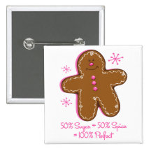 Sugar & Spice Gingerbread Button