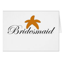 Sugar Starfish Bridesmaid Greeting Cards