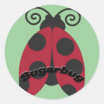 Sugarbug Ladybug Round Stickers